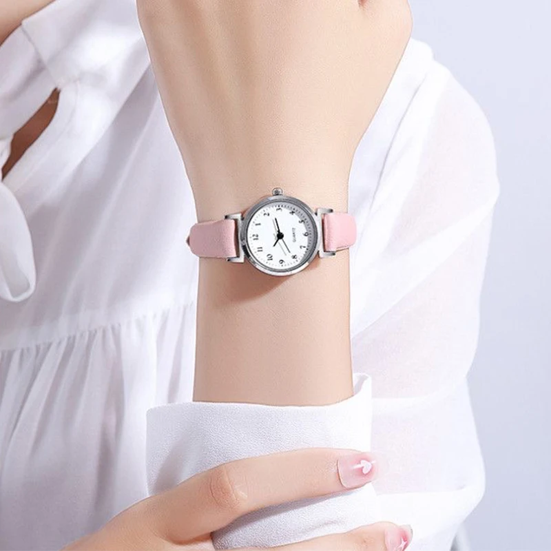 Fashion Small Dial Women's Watch Casual Leather Band Ladies Quartz Wristwatches 6
