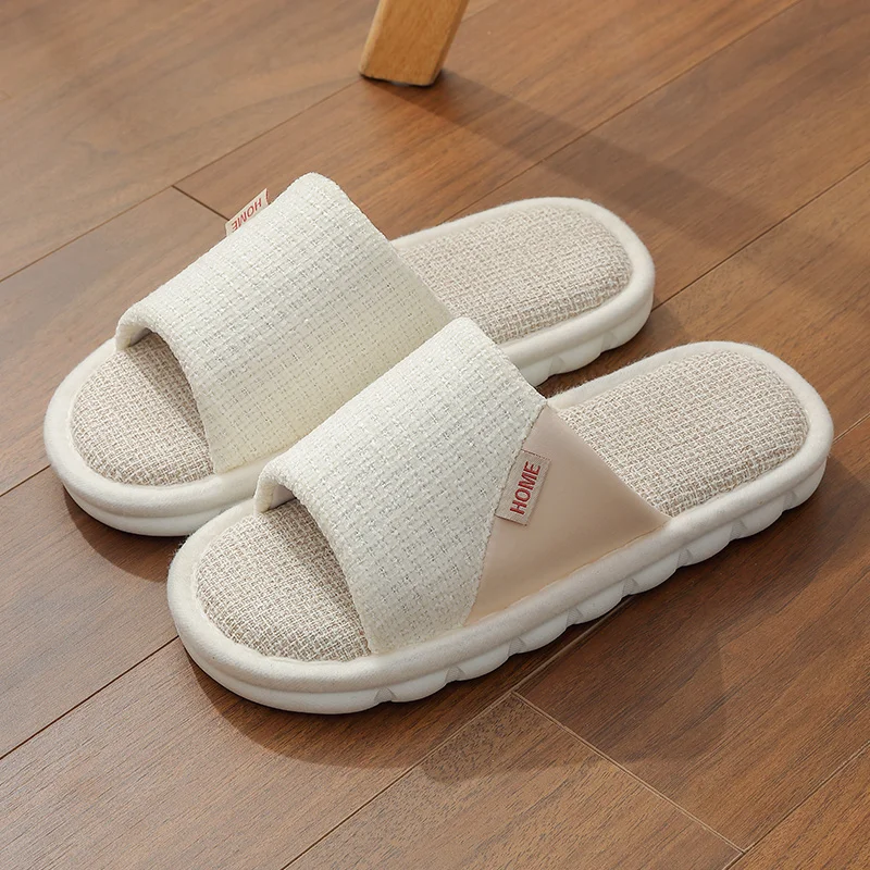 Breathable Open Toe Slippers - Non-Slip Indoor Slides for Men and Women