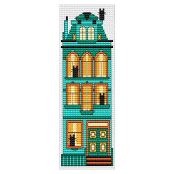 11CT Stamped Double-Sided Bookshelf Cross Stitch Bookmark Kit 18x6cm Needlework Embroidery Craft Kit for Kids Adults Beginners 6