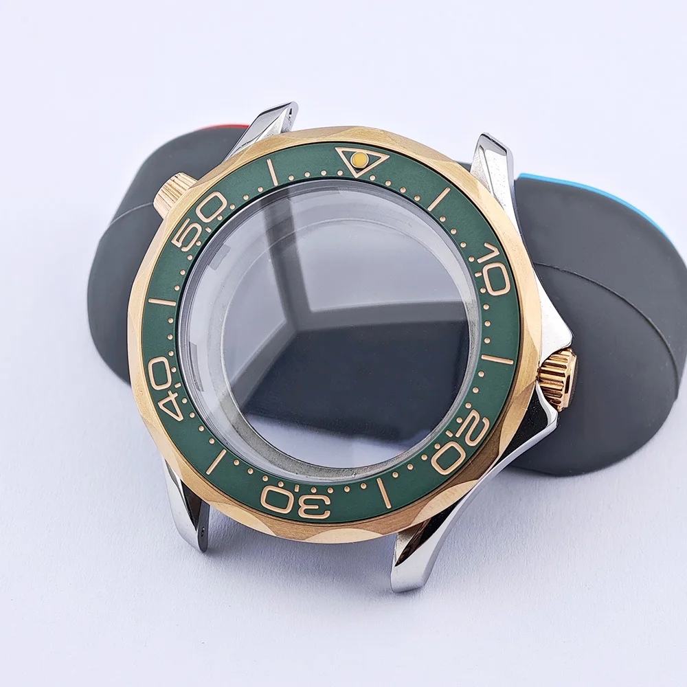 High-Quality Silver Diving Watch Case for Men with Automatic Movement