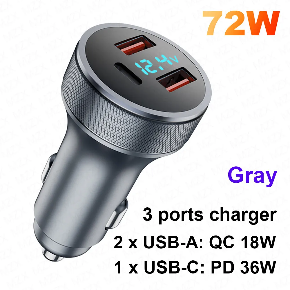 ตัวเลือกสินค้า ที่ชาร์จรถยนต์เร็ว 60W ชาร์จได้ทุกอุปกรณ์