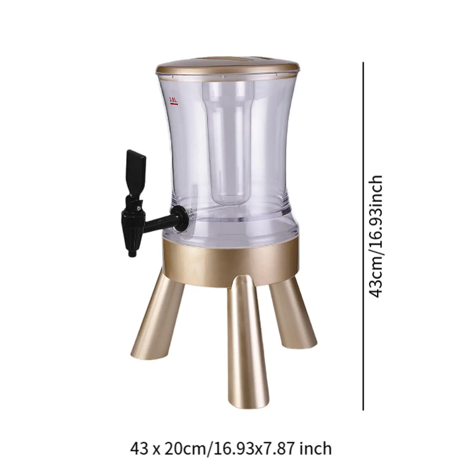 Beer Tower 3L Tabletop Margarita Beer Tower Dispenser for Wall Home Kitchens Bar