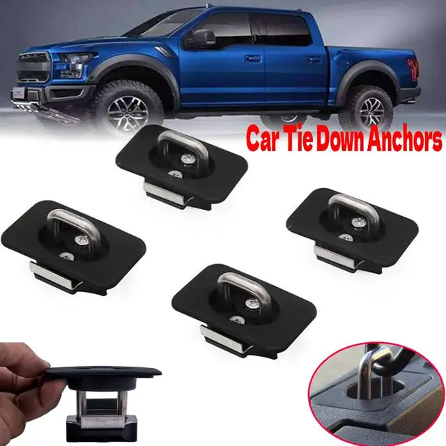 2/4Pcs Car Tie Down Anchors Pickup Truck Retractable Trailer Hitch Fastener Trunk Bed Side Wall Clip For Ford F150 F250 F350