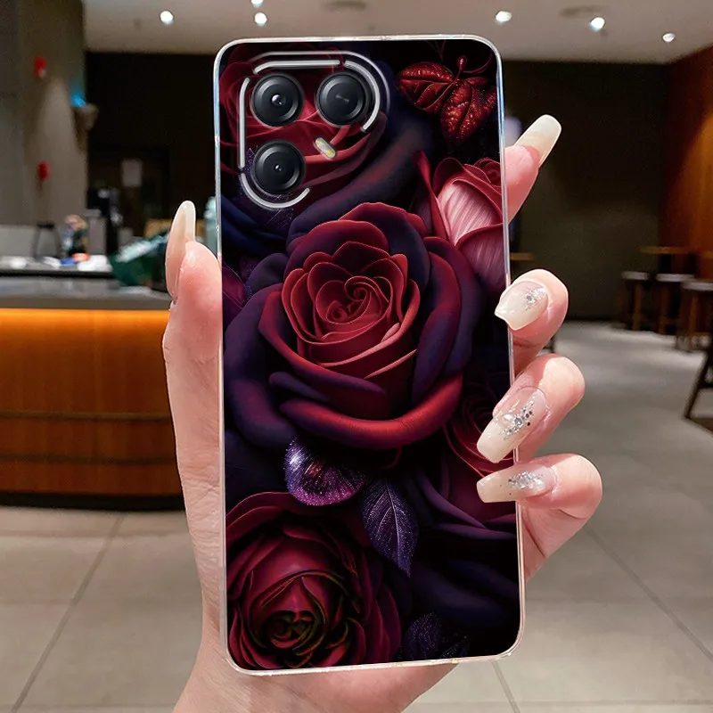 Aesthetic Luxury Soft Silicone Transparent TPU Phone Case Back Cover