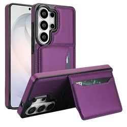 Leather Phone Case with Wireless Charging and Car Mount Functionality - Galaxy S23 Ultra (JJ3D39 - KLT032)