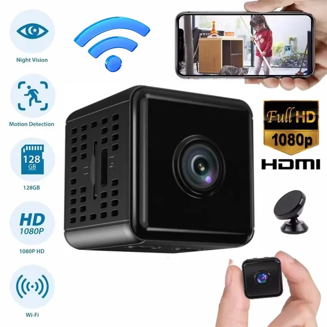 1080P Mini WiFi Camera With Infrared Night Vision and Motion Detection Remote Viewing Cam Video Voice Recorder For Household