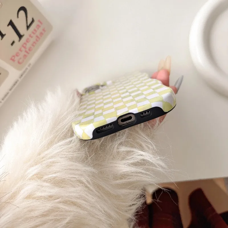 Glossy 2-in-1 TPU+PC Wave-Edged Phone Case with Comfortable Touch