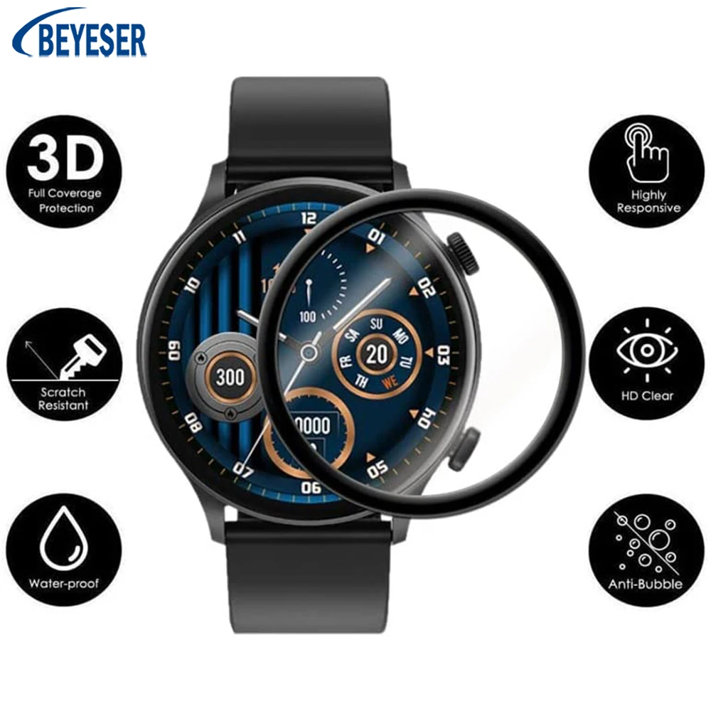 2PcsScreenProtectorForHaylouSolarPlusRT3SmartWatchHDScratch