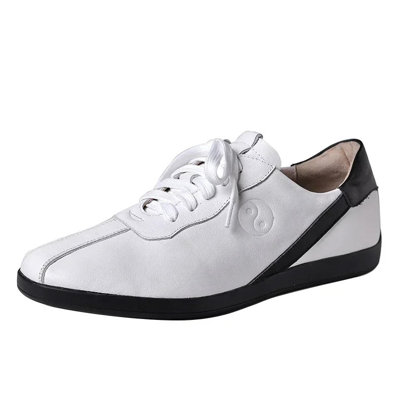 Genuine Leather Kung Fu Tai Chi Shoes Martial Art Shoes Sports Sneakers Cowhide Cowhide Tendon Bottom Leisure Men Women