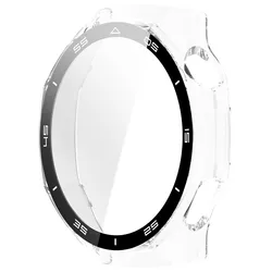 Premium Tempered Glass Protective Case with Hard PC Cover for GT7pro 46mm (Transparent)
