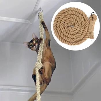 Ceiling-Mounted Cat Climbing Rope Tree 1