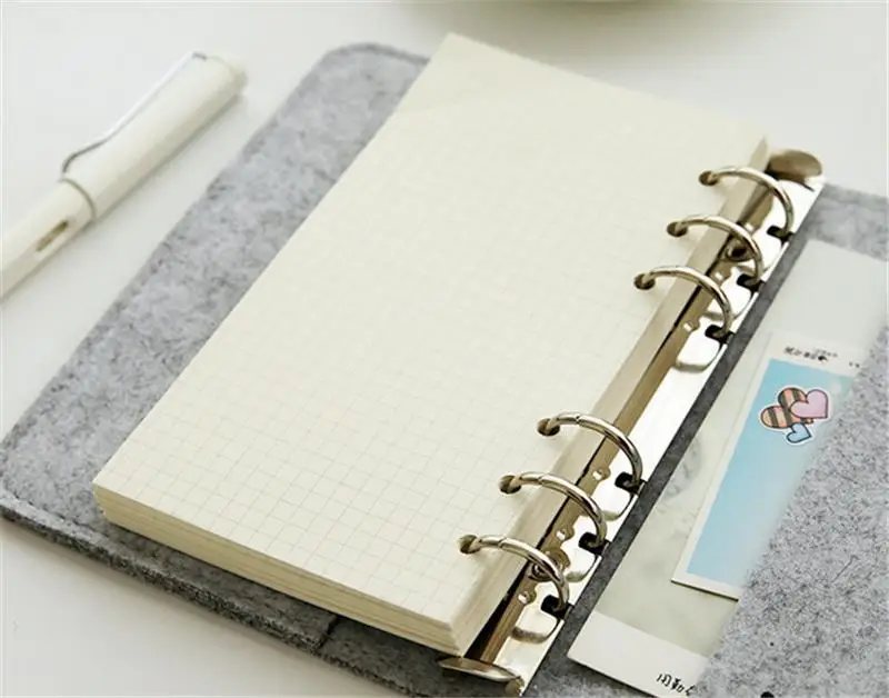 A5 A6 Felt Shell Notebook Cloth Fabric Notebook Ring Binder Diary Notebook Paper Holder Portable Diary Stationery Gift NEW 5