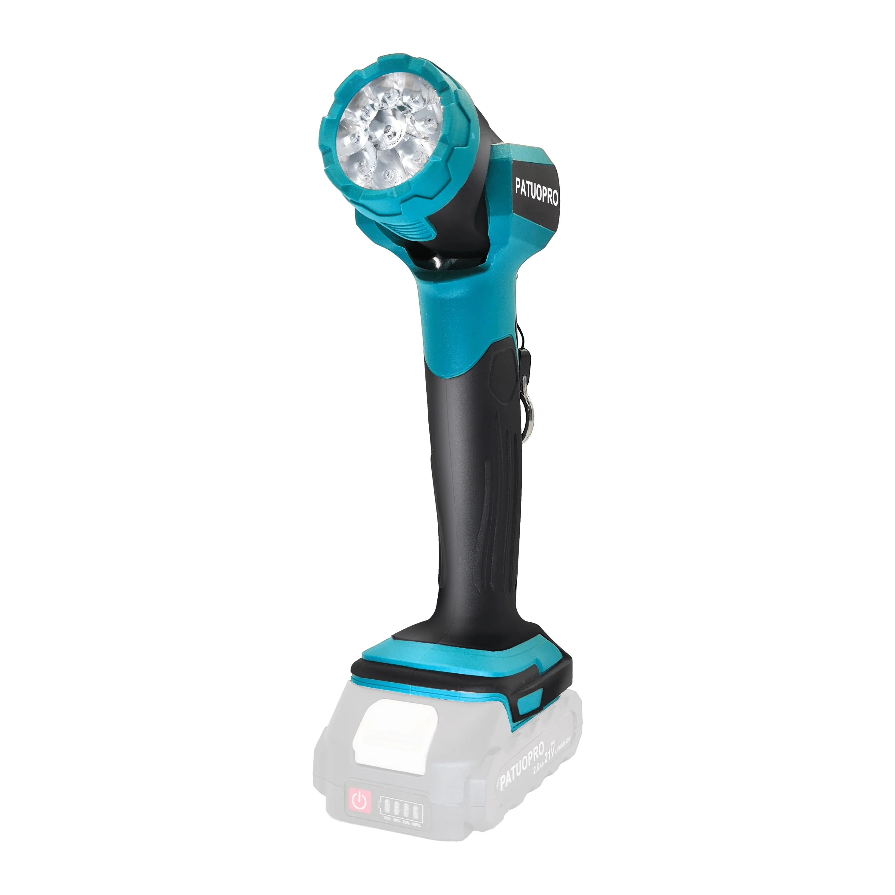 PATUOPRO adjustable LED flashlight portable outdoor spotlight rechargeable repair handheld spotlight for Makita 18V battery no battery