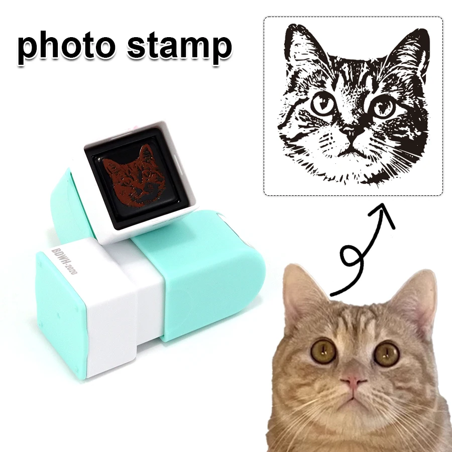 Pet portrait stamps DIY dog shaped stamps personalized cat and dog souvenirs gifts 5-color ink options