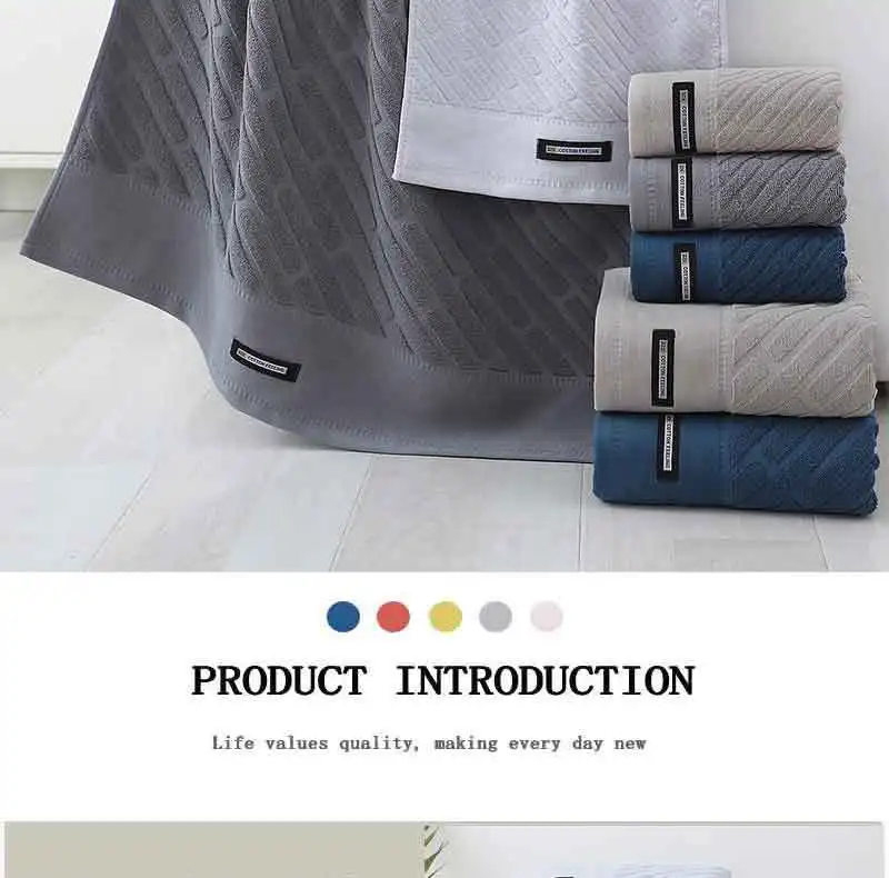 Description Picture 5 of item5-Pack Cotton Towel Set, Highly Absorbent, Soft, Skin-Friendly and Durable, Can Be Used for Home Bathroom, Face Washing, Bathing and Traveling