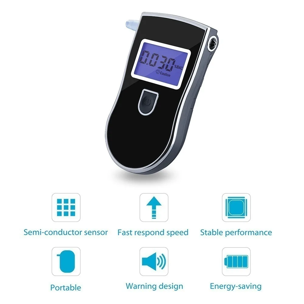 Digital display breathalyzer alcohol tester