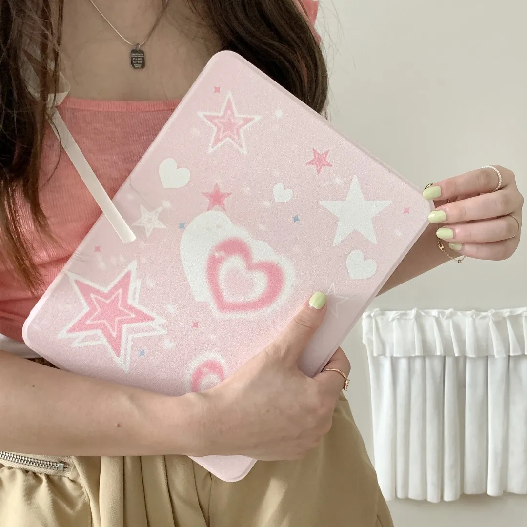 Pink Heart Love Case For iPad