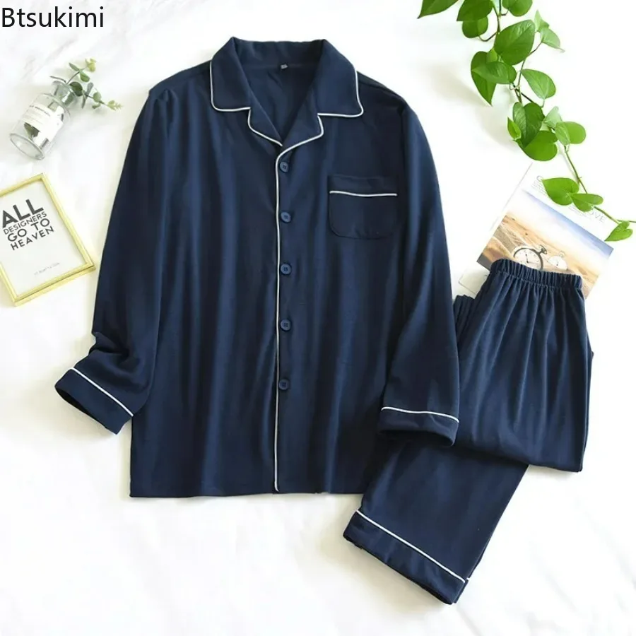 New Men's Spring Autumn Pajama Sets 2024 Long Sleeve shirts and  Pants Sleepwear Sets Loose Breathable Velvet Home Clothing Men spring autumn new velvet two piece sets women long sleeve tops and skinny pants matching sets fashion tracksuit women sets