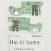 Placa de carga de micrófono con IC para Infinix Hot 11 X689F ( Helio G37), puerto de carga USB, conector de Audio para auriculares