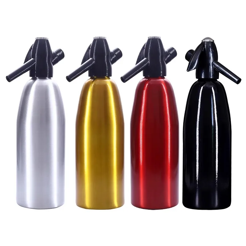 1L Sparkling Water Maker Flavor Soda Blaster CO2 Cocktail Bubble Drinks Pressurizer Soda Siphon Accessories Aluminum Bar Tool