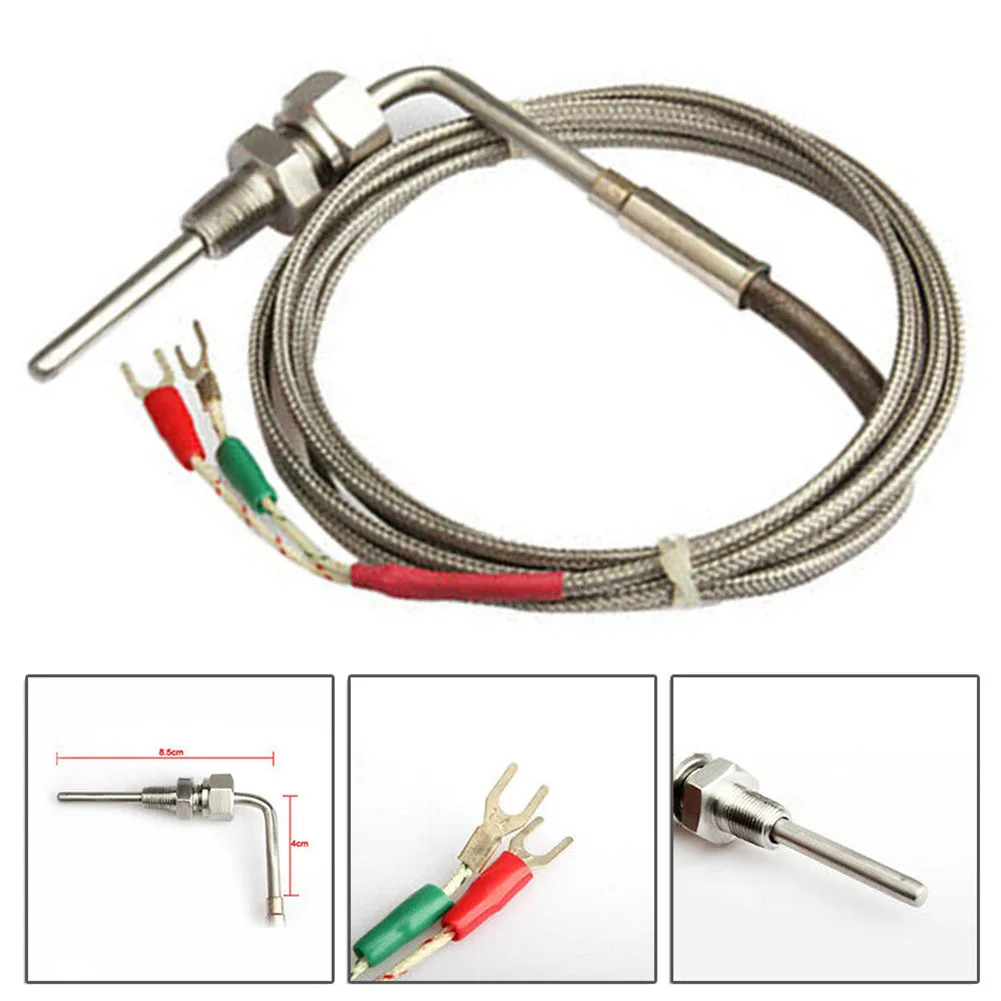 1/8" NPT K Type Thermocouple Exhaust Probe 1200°C Temperature Sensors Thread NPT Threads 2m Cable Adjustable Pressure Lock