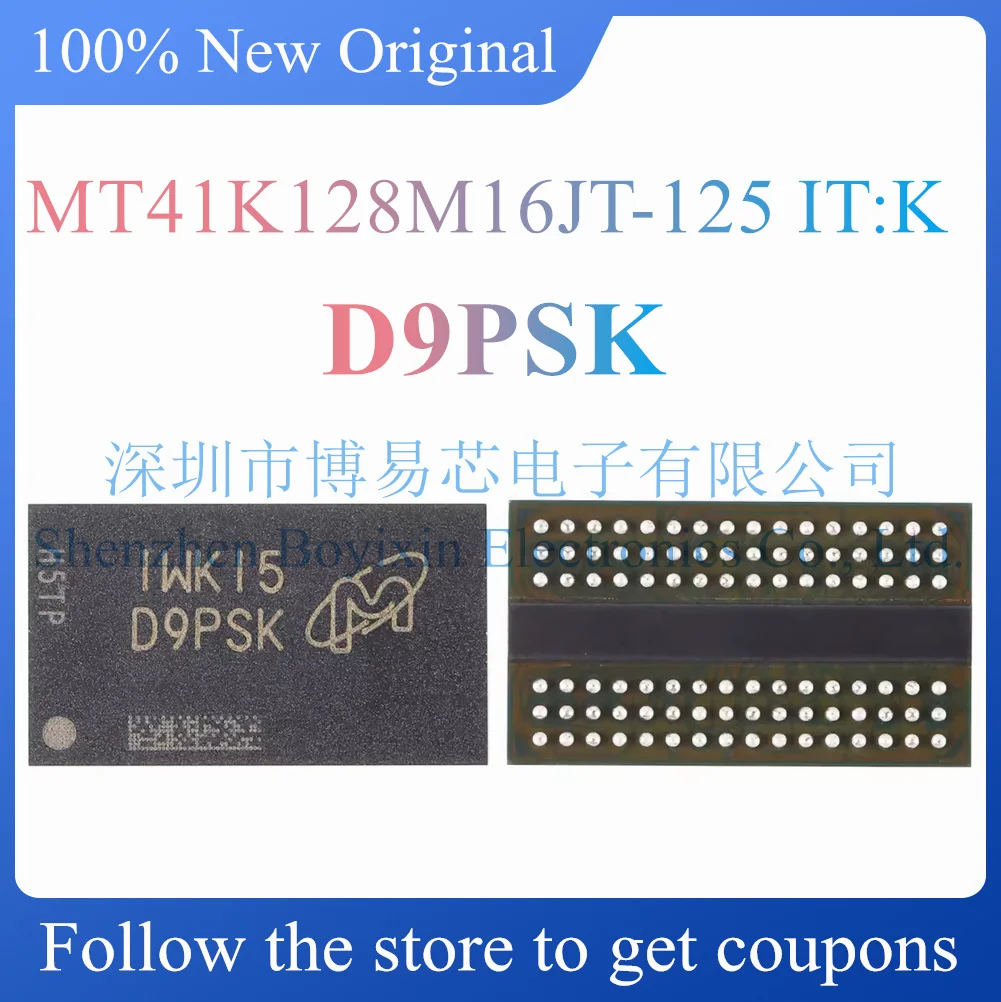 

NEW MT41K128M16JT-125 IT:K.Silk screen D9PSK.Original and genuine memory.BGA-96