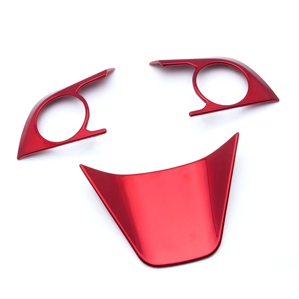 

Стильные и функциональные красные чехлы на руль для Toyota для Camry 2018 2023, улучшите качество вождения (3 шт.)