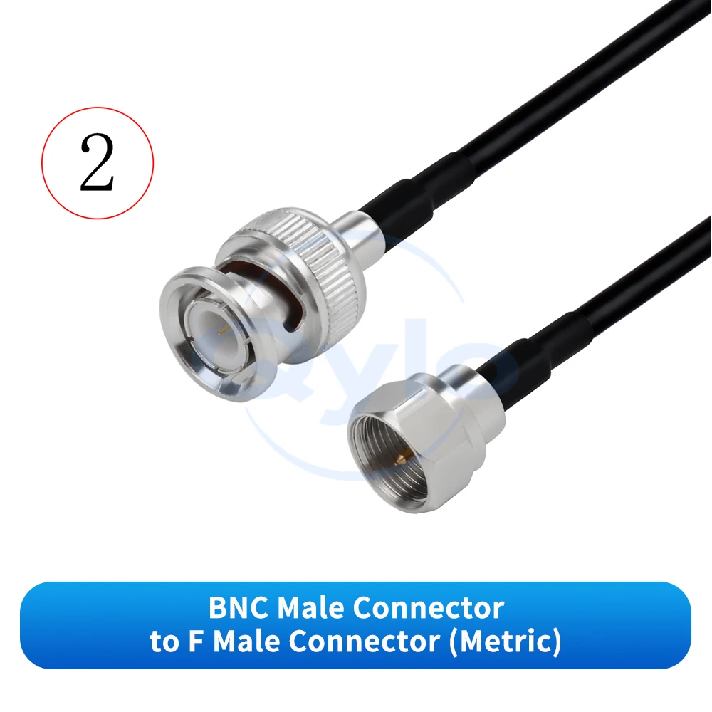 (1 Stück) BNC auf F-Typ Stecker/Buchse Adapterkabel Mehradriges RF-Koaxialkabel RG58 Verbindungskabel 0-6GHz BNC auf F Verlängerungskabel – Detail 4