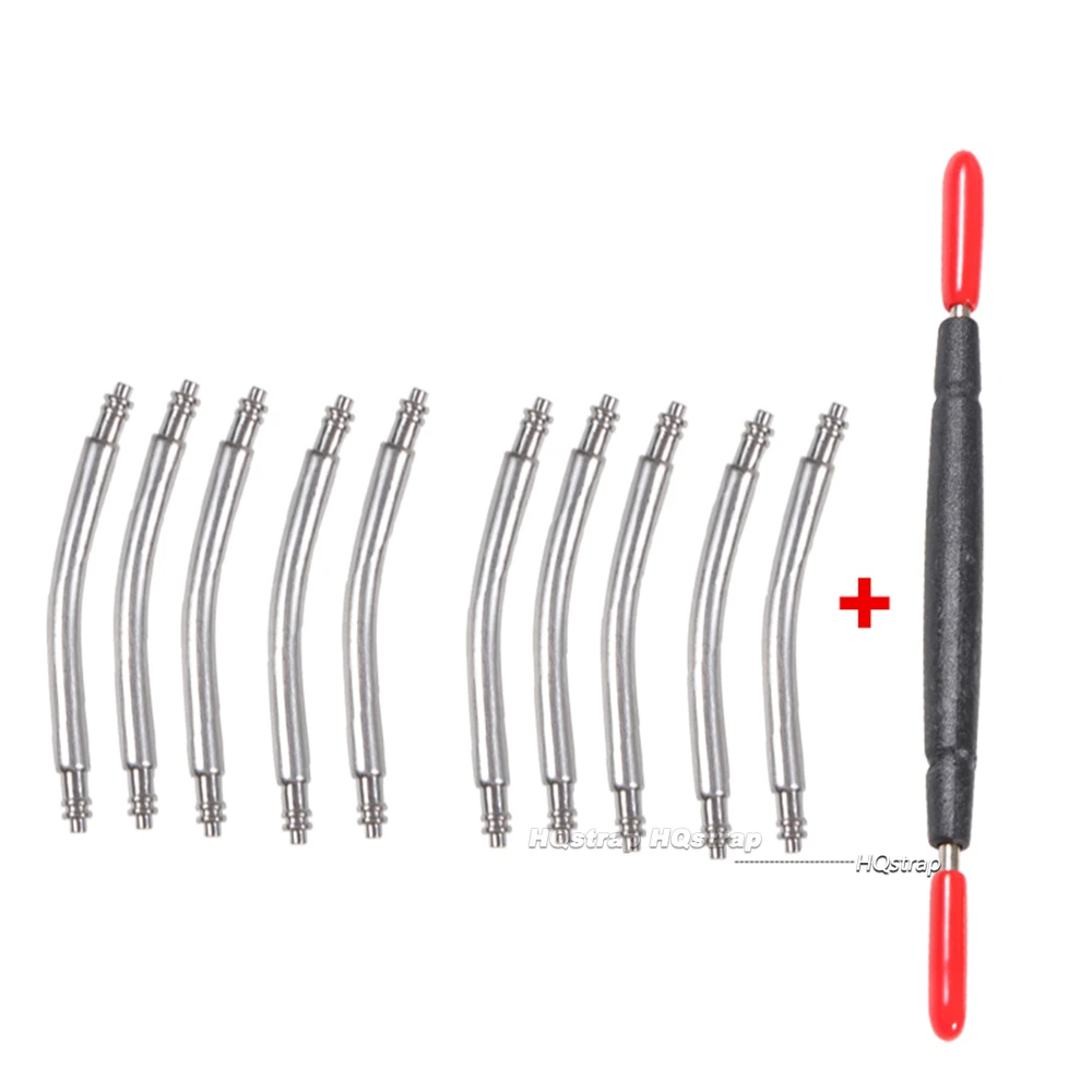 Premium Set of 10 Stainless Steel Curved Watch Strap Link Pins – Various Sizes for Enhanced Durability and Flexibility