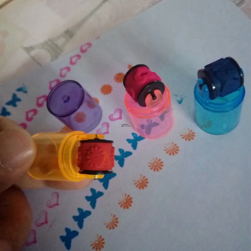 3/6Pcs Baby Colorful Ink Pad Stamp Seal Preschool Funny 4 Sb1cb1bb6adfc437aa61213d4f842920dA