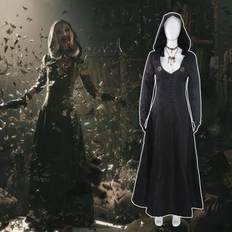 Resident Village Outfit Daniela Vampire Halloween Costume Horror Cosplay Gown Women Spaventoso Carnival Dress Gothic Evil For Adult