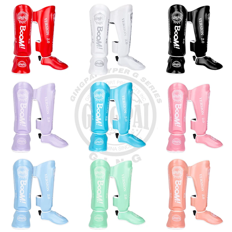 Shin Guard Pads Muay Thai Sanda Fighting Feet Back Shin Ankle Boxing Taekwondo Protective Gear shin guard pads kickboxing leg guards kickboxing shin guards