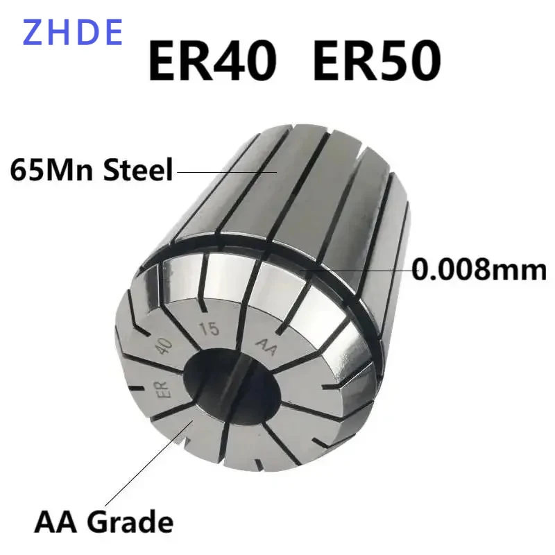 

ZHDE 1PCS/5PCS ER40 ER50 2mm 8mm 12mm 20mm 34mm Spring Collet High precision ER Collet Set For CNC Engraving Machine Lathe Mill