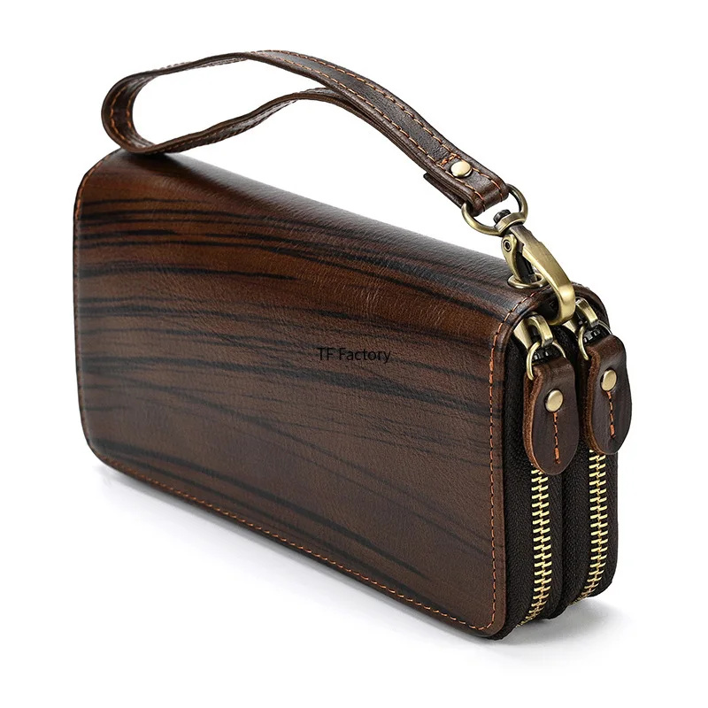 Premium Leather Long Wallet with Money Clip