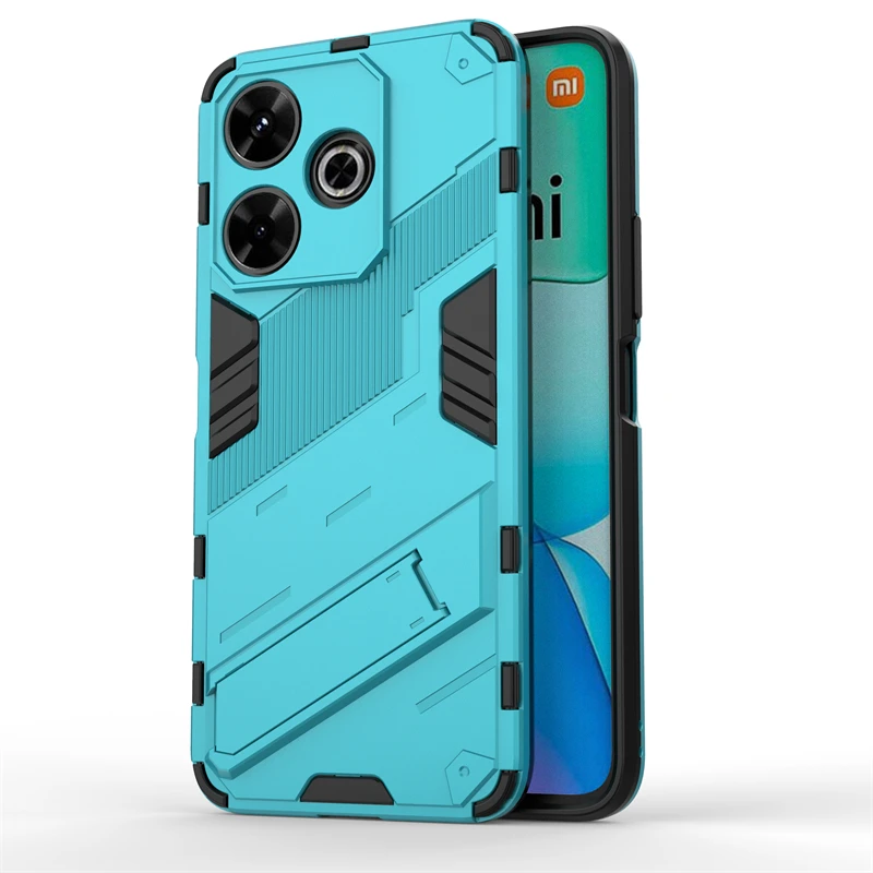 Enhanced Silicone Armor Phone Case with Invisible Holder