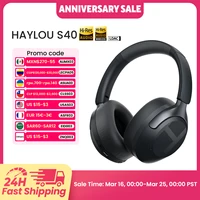 HAYLOU S40 ANC Wireless Headphone 50dB Noise Canceling Hi-Res 3D Spatial Audio Earphone with LDAC Bluetooth 6.0 Over Ear Headset
