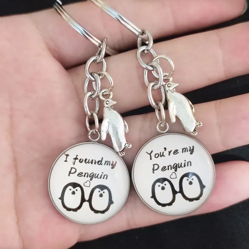 

Unique Keychain Cute You Are My Penguin Keyring Pendant Lover Women Man Jewelry Accessories Gift