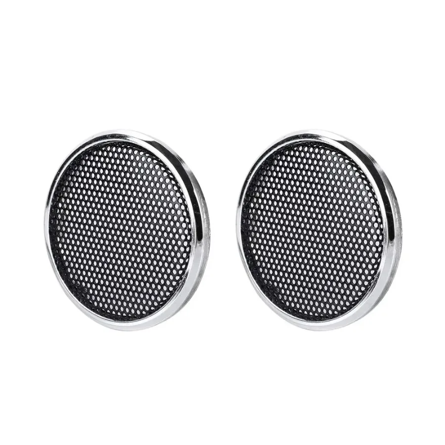 2Pcs Car Speaker Decorative Circle Auto Audio Dust Cover Car Speaker Grill Protective Cover Car Electronic Universal Accessories