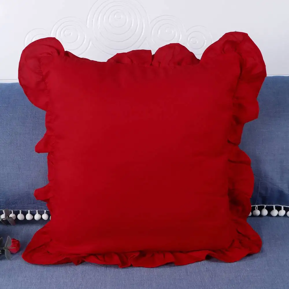 Vintage-Inspired Ruffled Pillowcase – Farmhouse French Shabby Chic Bedding Accent
