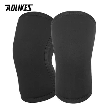 AOLIKES 1 Pair 7MM Knee Sleeves Support Injury Recovery - Neoprene Knee Brace Knee Support for Squats, Running & Gym Workout