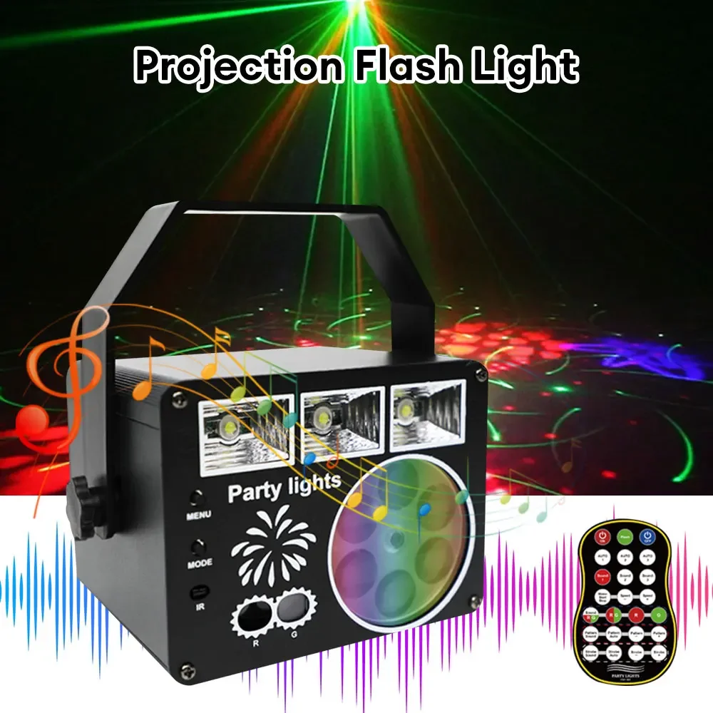 Led 3 In 1 Modello A Nido D'Ape Party Light Disco Ball Projector Sound Activated Birthday Bar Dj Karaoke Indoor Disco Decoration
