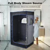 Portable Full Size Lightweight Steam Sauna Home Spa FCC Certified 2.6L Steam Generator 90 Min Timer Rust-Proof Auto Power Off 3
