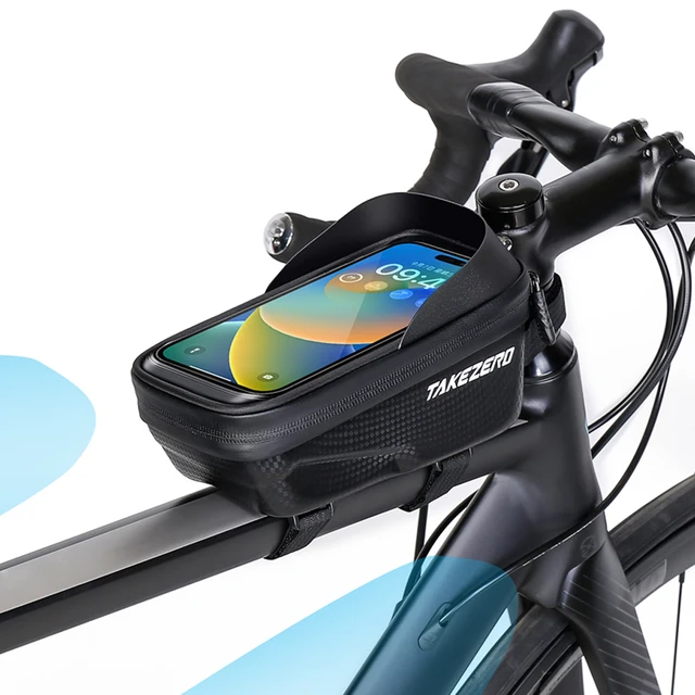 Hard Shell Waterproof Touch Screen Bike Phone Storage Pouch 6