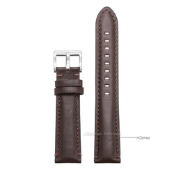 Vintage Retro Calfskin Leather Quick Release Watch Strap - Universal Bracelet Belt - 22mm (Dark brown belt)