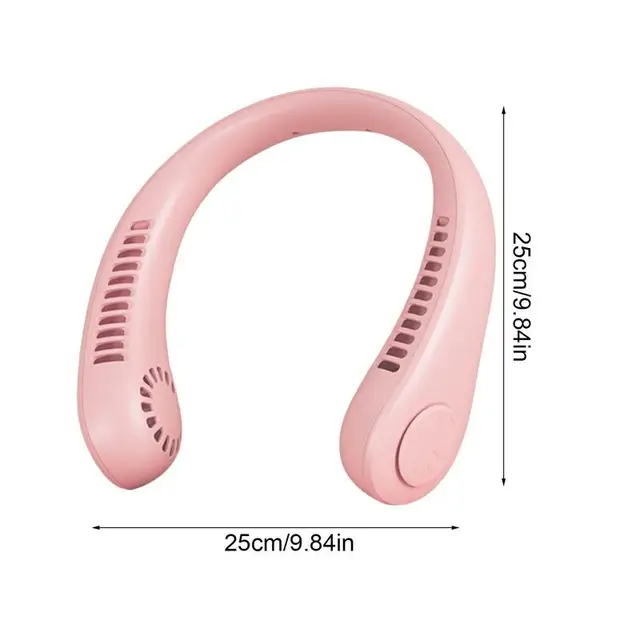 Személyes Nyaki Ventilátor Hordható Akkumulátorral Működtetett Pengék Ventilátorok 360 Fokos Ingyenes Forgó Zseb Nyak 3 Állítható Sebességgel Alacsony - Image 6