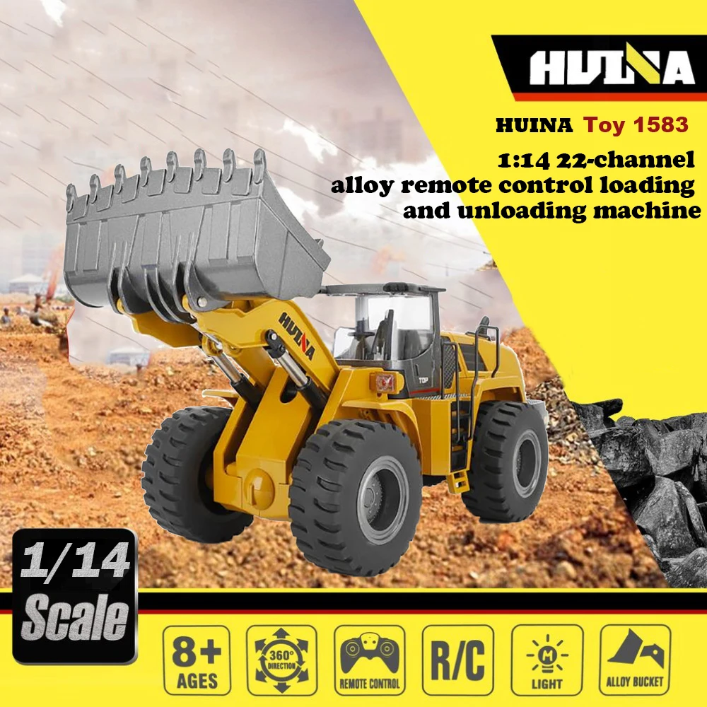 Huina 1583 1:14radio Controlled Loaders Rc Excavator Car Alloy ...