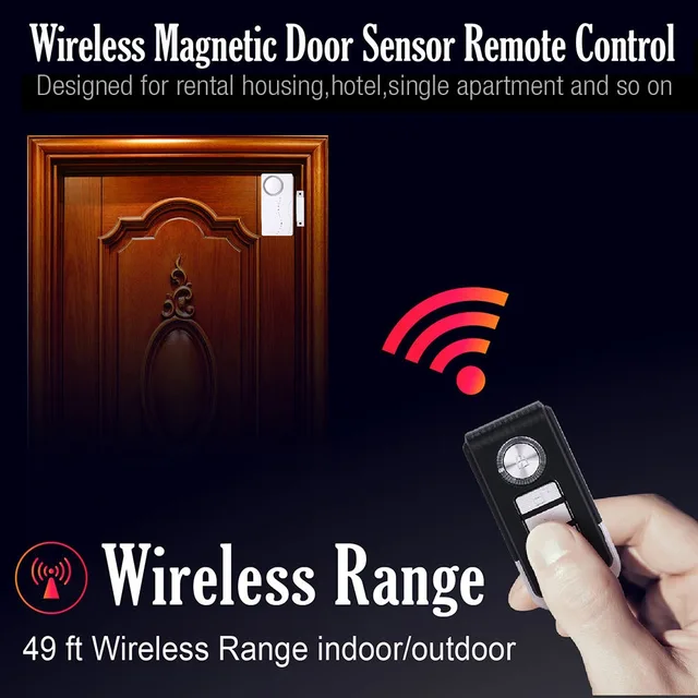 Wsdcam Door Window Alarm Remote Control Smart Home Security Alarm with Magnetic Sensor Wireless Siren Detector Alarm 4