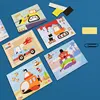 10 Pcs 3D EVA Foam Sticker Creative Art Craft Kit for Kids Boys Girls DIY Cartoon Animal Transportation Painting for Education 2