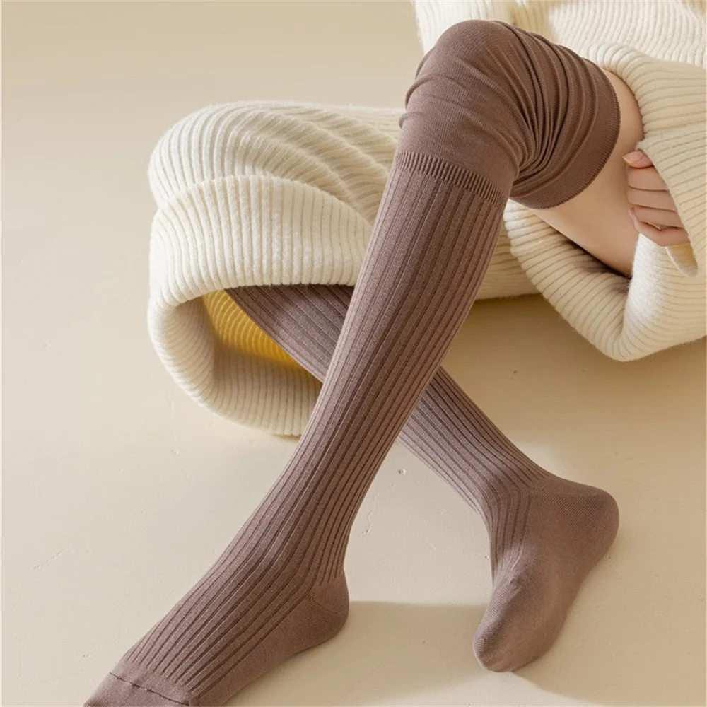 

Winter Long SocksThigh High Stockings Women Leg Warmer Over Knee Long Sock Skinny Cotton Fluffy Stocking