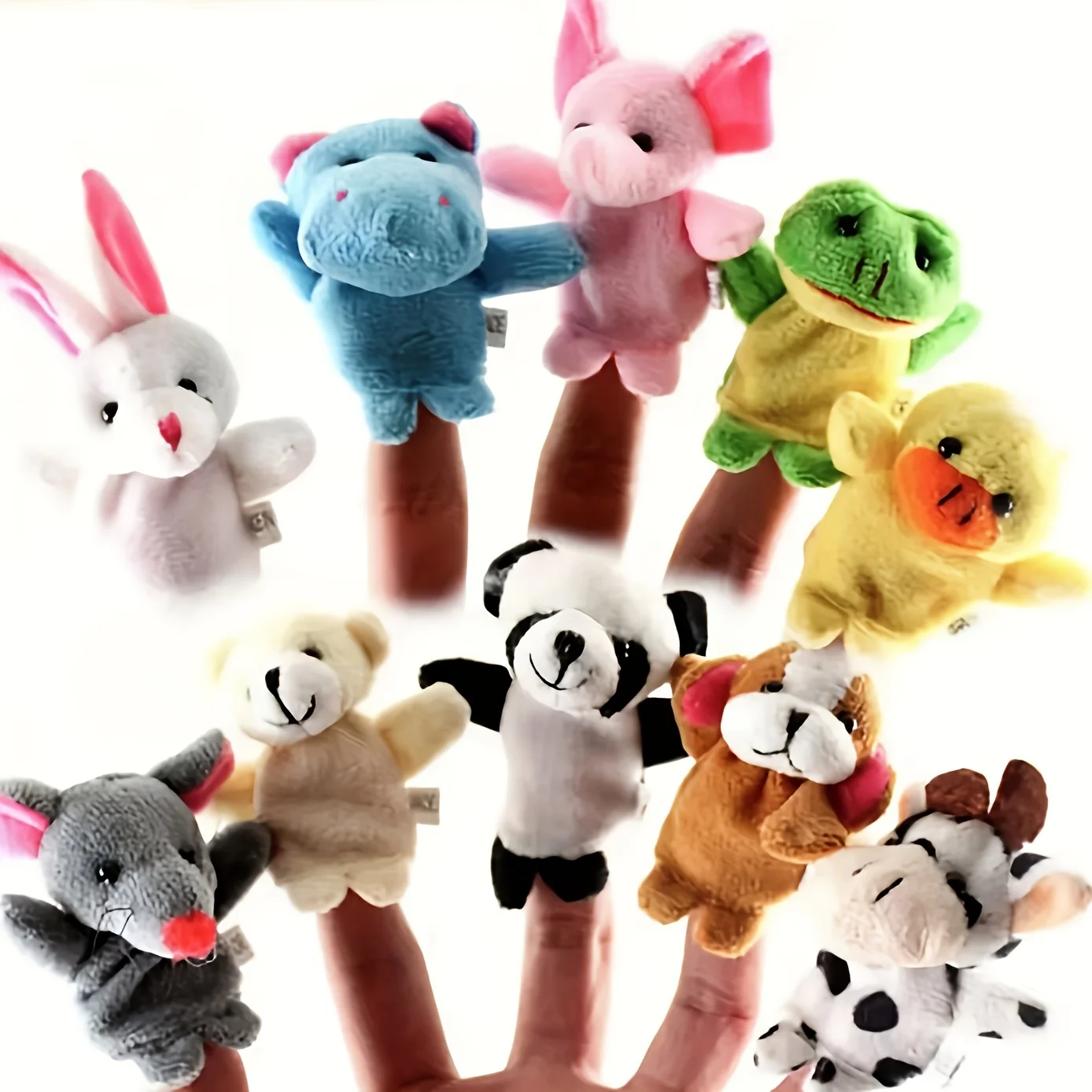 Finger Puppet 10pcs Mini Animal Finger Puppets Set Small Cartoon Animal Finger Toys Educational Family Time Story Time Toys